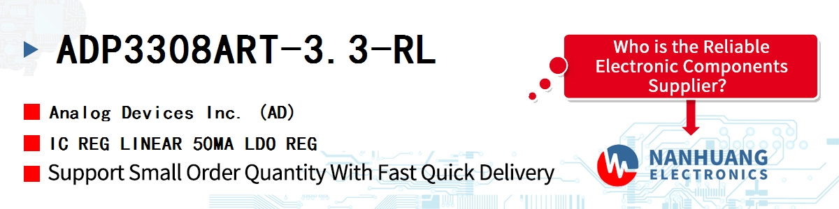 ADP3308ART-3.3-RL ADI IC REG LINEAR 50MA LDO REG