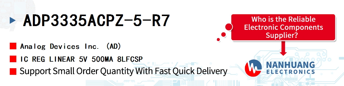 ADP3335ACPZ-5-R7 ADI IC REG LINEAR 5V 500MA 8LFCSP