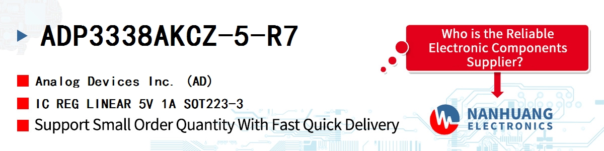 ADP3338AKCZ-5-R7 ADI IC REG LINEAR 5V 1A SOT223-3