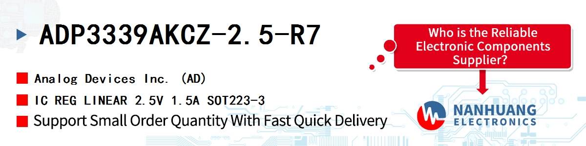 ADP3339AKCZ-2.5-R7 ADI IC REG LINEAR 2.5V 1.5A SOT223-3