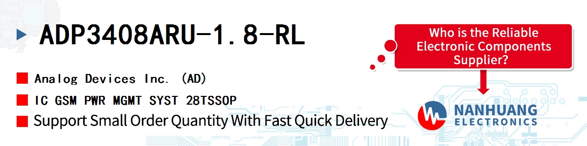 ADP3408ARU-1.8-RL ADI IC GSM PWR MGMT SYST 28TSSOP