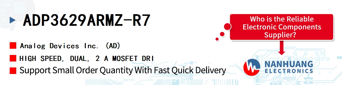 ADP3629ARMZ-R7 ADI HIGH SPEED, DUAL, 2 A MOSFET DRI