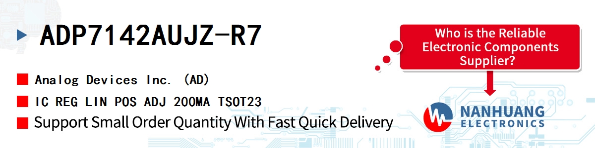 ADP7142AUJZ-R7 ADI IC REG LIN POS ADJ 200MA TSOT23