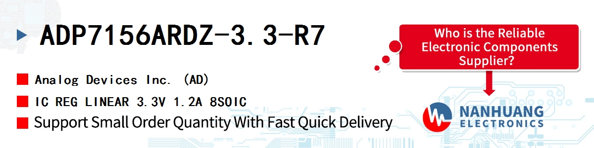 ADP7156ARDZ-3.3-R7 ADI IC REG LINEAR 3.3V 1.2A 8SOIC