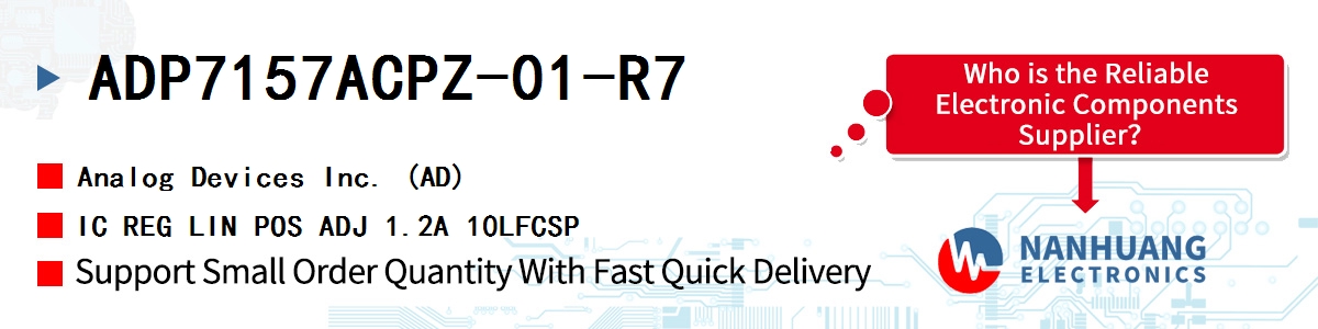 ADP7157ACPZ-01-R7 ADI IC REG LIN POS ADJ 1.2A 10LFCSP