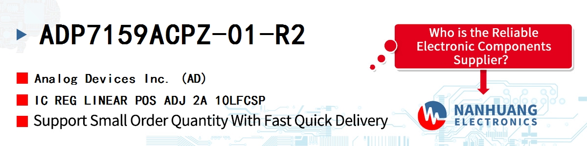 ADP7159ACPZ-01-R2 ADI IC REG LINEAR POS ADJ 2A 10LFCSP