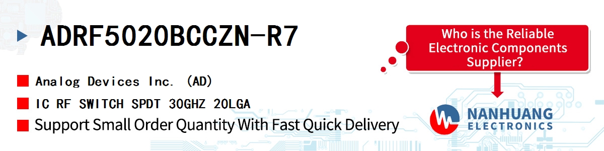 ADRF5020BCCZN-R7 ADI IC RF SWITCH SPDT 30GHZ 20LGA