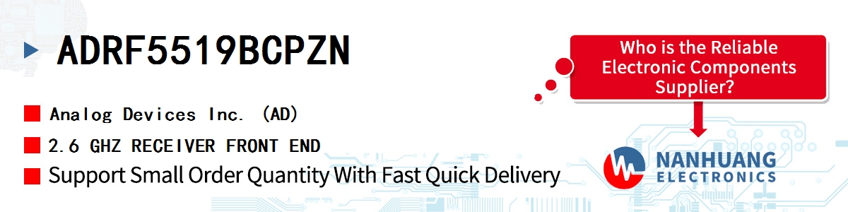 ADRF5519BCPZN ADI 2.6 GHZ RECEIVER FRONT END