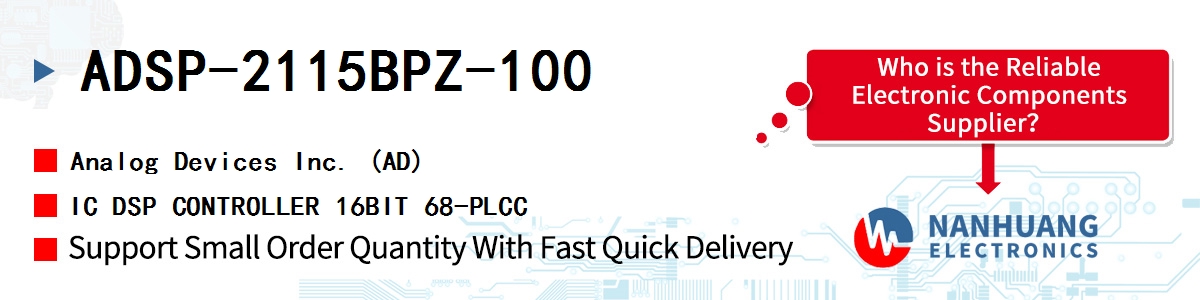 ADSP-2115BPZ-100 ADI IC DSP CONTROLLER 16BIT 68-PLCC