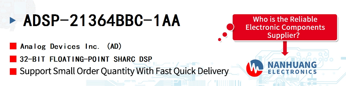 ADSP-21364BBC-1AA ADI 32-BIT FLOATING-POINT SHARC DSP