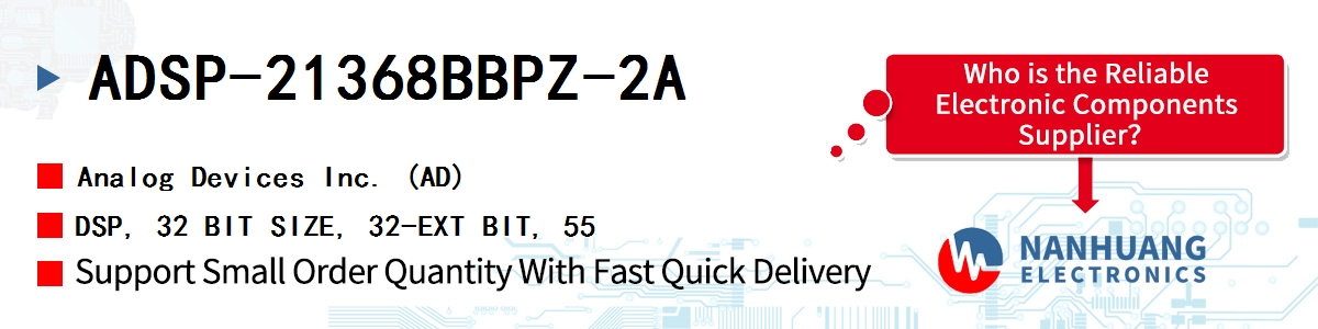 ADSP-21368BBPZ-2A ADI DSP, 32 BIT SIZE, 32-EXT BIT, 55