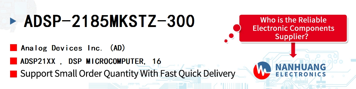 ADSP-2185MKSTZ-300 ADI ADSP21XX , DSP MICROCOMPUTER, 16