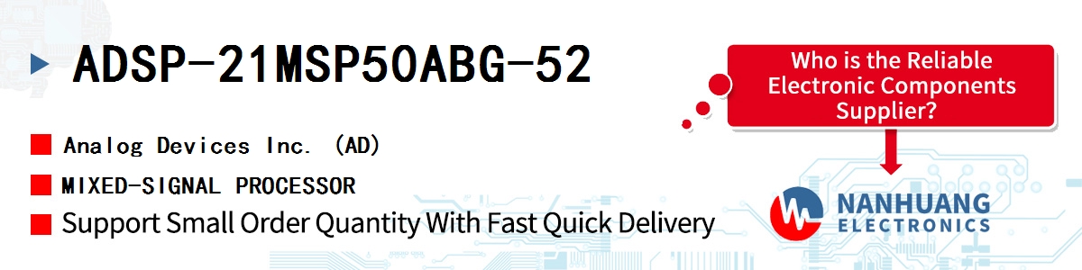 ADSP-21MSP50ABG-52 ADI MIXED-SIGNAL PROCESSOR