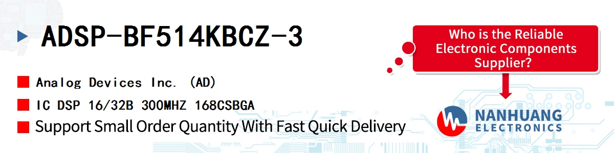 ADSP-BF514KBCZ-3 ADI IC DSP 16/32B 300MHZ 168CSBGA