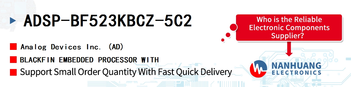 ADSP-BF523KBCZ-5C2 ADI BLACKFIN EMBEDDED PROCESSOR WITH