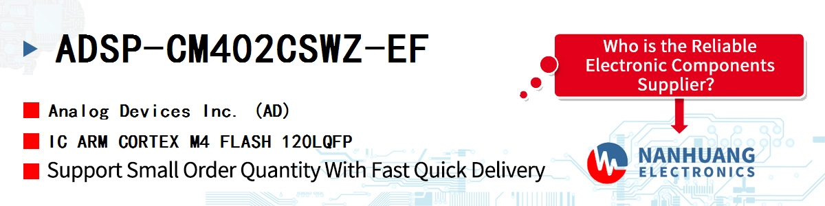 ADSP-CM402CSWZ-EF ADI IC ARM CORTEX M4 FLASH 120LQFP