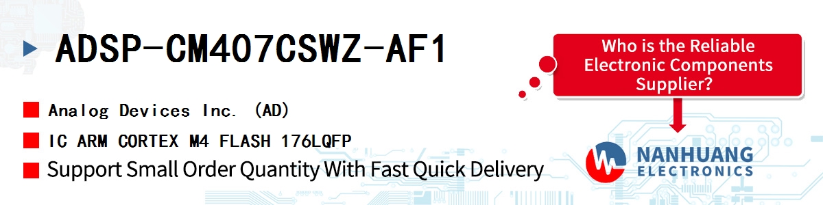 ADSP-CM407CSWZ-AF1 ADI IC ARM CORTEX M4 FLASH 176LQFP