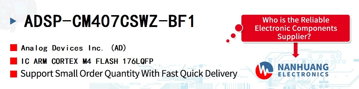 ADSP-CM407CSWZ-BF1 ADI IC ARM CORTEX M4 FLASH 176LQFP