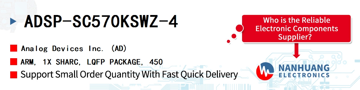 ADSP-SC570KSWZ-4 ADI ARM, 1X SHARC, LQFP PACKAGE, 450