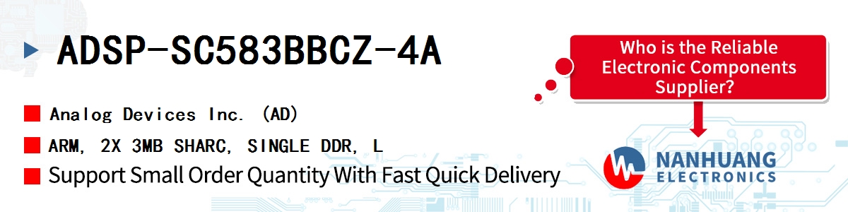 ADSP-SC583BBCZ-4A ADI ARM, 2X 3MB SHARC, SINGLE DDR, L