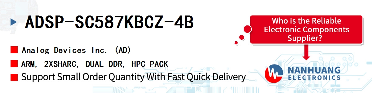 ADSP-SC587KBCZ-4B ADI ARM, 2XSHARC, DUAL DDR, HPC PACK