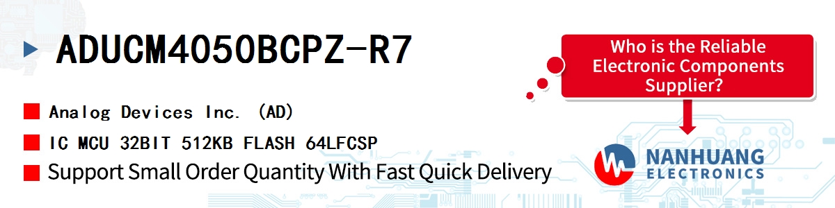 ADUCM4050BCPZ-R7 ADI IC MCU 32BIT 512KB FLASH 64LFCSP
