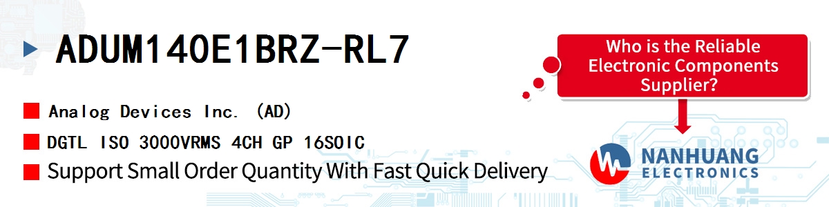 ADUM140E1BRZ-RL7 ADI DGTL ISO 3000VRMS 4CH GP 16SOIC