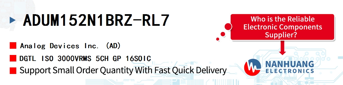 ADUM152N1BRZ-RL7 ADI DGTL ISO 3000VRMS 5CH GP 16SOIC