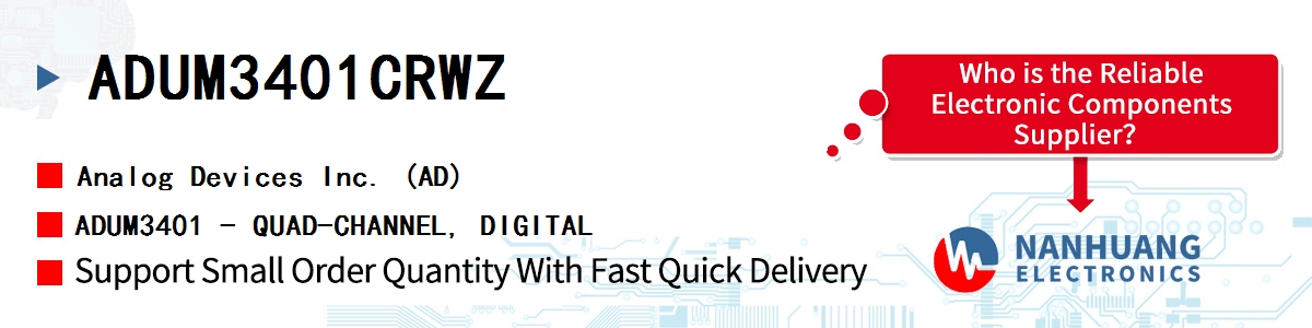 ADUM3401CRWZ ADI ADUM3401 - QUAD-CHANNEL, DIGITAL