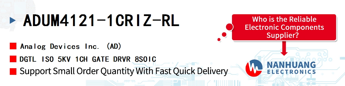 ADUM4121-1CRIZ-RL ADI DGTL ISO 5KV 1CH GATE DRVR 8SOIC