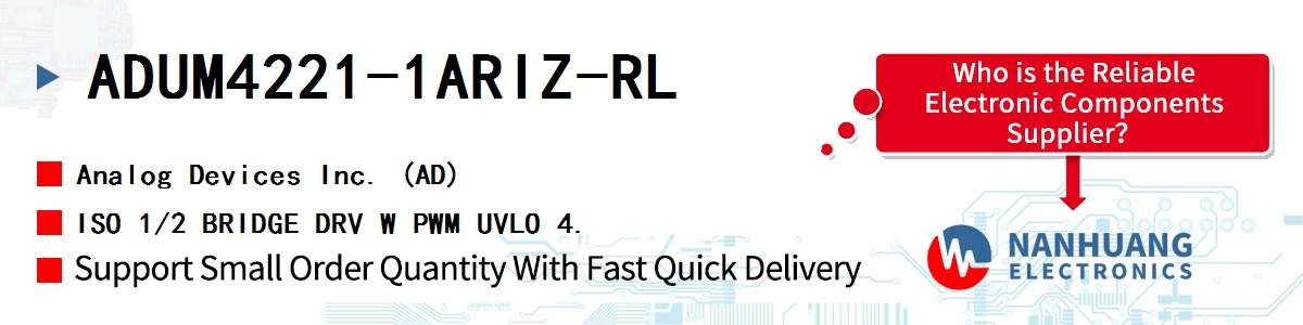 ADUM4221-1ARIZ-RL ADI ISO 1/2 BRIDGE DRV W PWM UVLO 4.