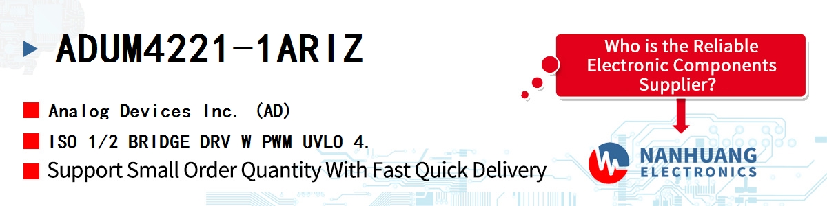 ADUM4221-1ARIZ ADI ISO 1/2 BRIDGE DRV W PWM UVLO 4.