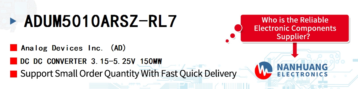 ADUM5010ARSZ-RL7 ADI DC DC CONVERTER 3.15-5.25V 150MW