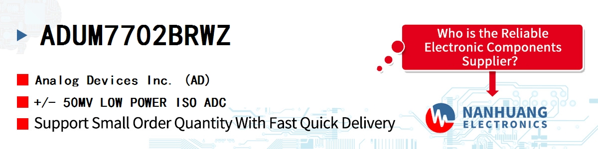 ADUM7702BRWZ ADI +/- 50MV LOW POWER ISO ADC