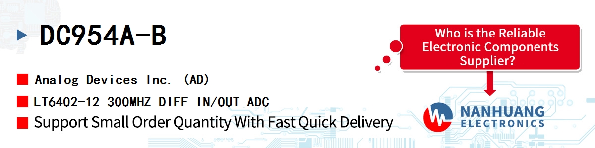 DC954A-B ADI LT6402-12 300MHZ DIFF IN/OUT ADC