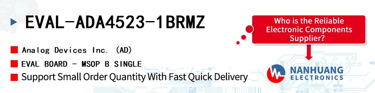 EVAL-ADA4523-1BRMZ ADI EVAL BOARD - MSOP B SINGLE