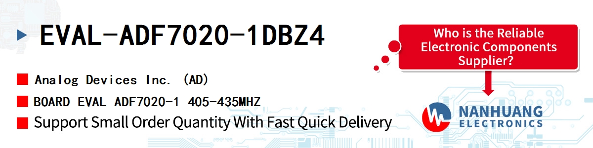 EVAL-ADF7020-1DBZ4 ADI BOARD EVAL ADF7020-1 405-435MHZ