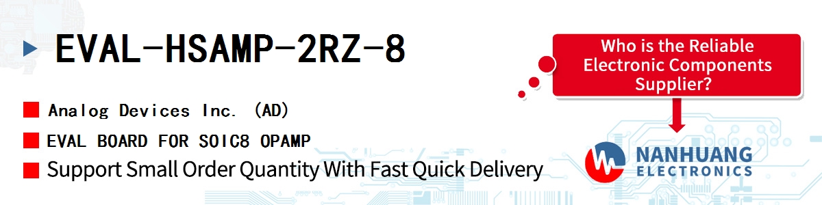 EVAL-HSAMP-2RZ-8 ADI EVAL BOARD FOR SOIC8 OPAMP