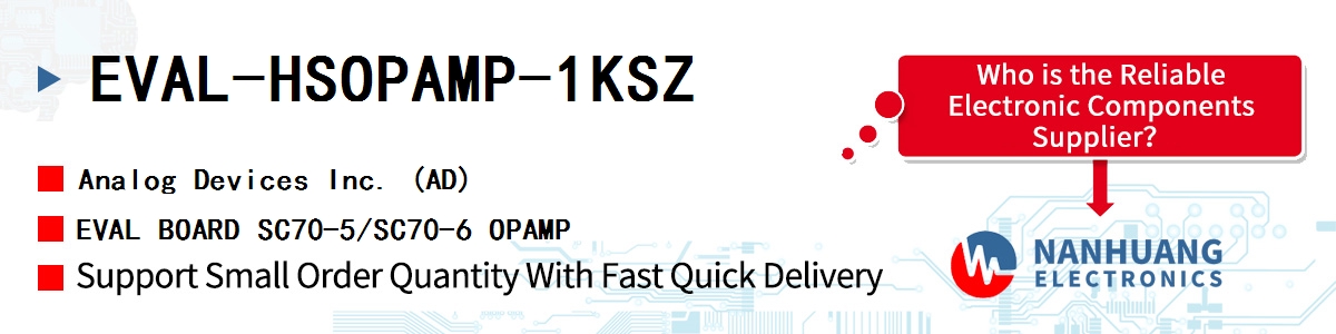 EVAL-HSOPAMP-1KSZ ADI EVAL BOARD SC70-5/SC70-6 OPAMP