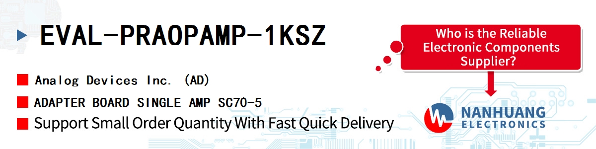 EVAL-PRAOPAMP-1KSZ ADI ADAPTER BOARD SINGLE AMP SC70-5