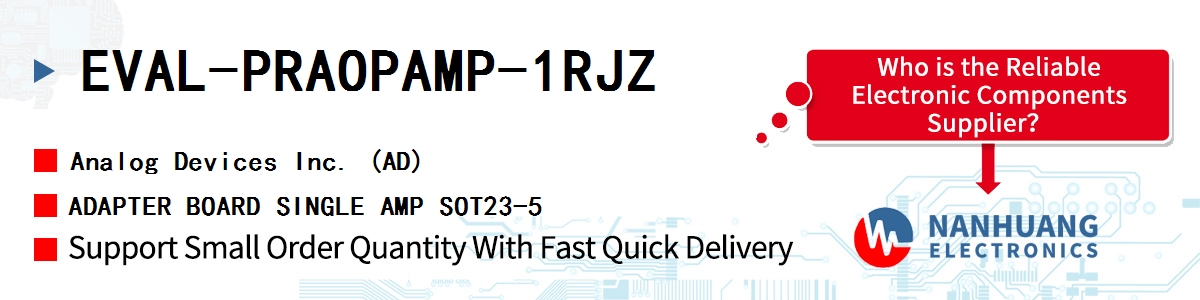 EVAL-PRAOPAMP-1RJZ ADI ADAPTER BOARD SINGLE AMP SOT23-5