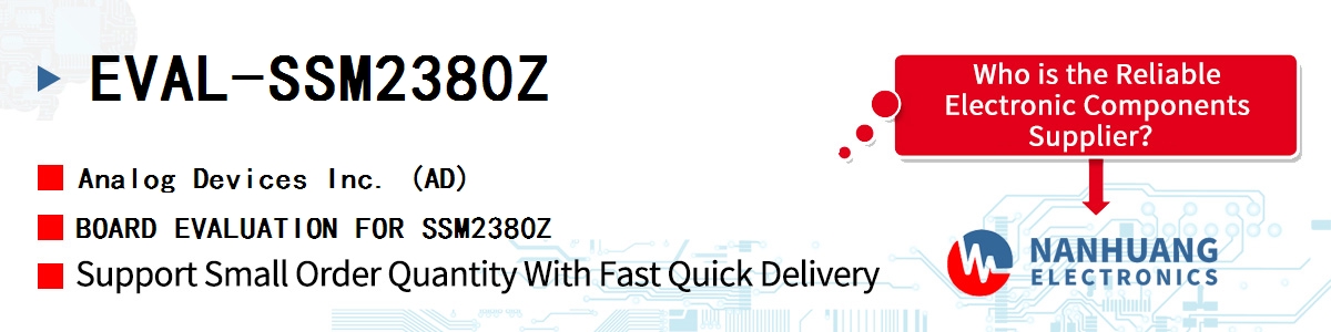 EVAL-SSM2380Z ADI BOARD EVALUATION FOR SSM2380Z