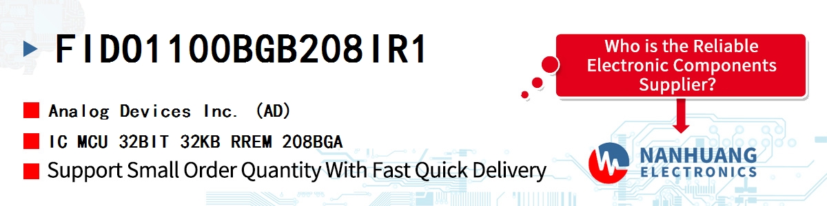 FIDO1100BGB208IR1 ADI IC MCU 32BIT 32KB RREM 208BGA