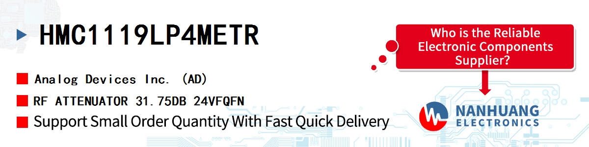 HMC1119LP4METR ADI RF ATTENUATOR 31.75DB 24VFQFN