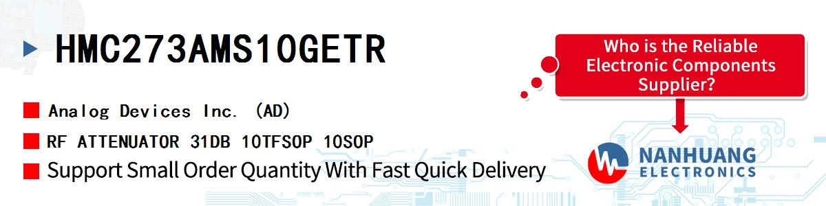 HMC273AMS10GETR ADI RF ATTENUATOR 31DB 10TFSOP 10SOP