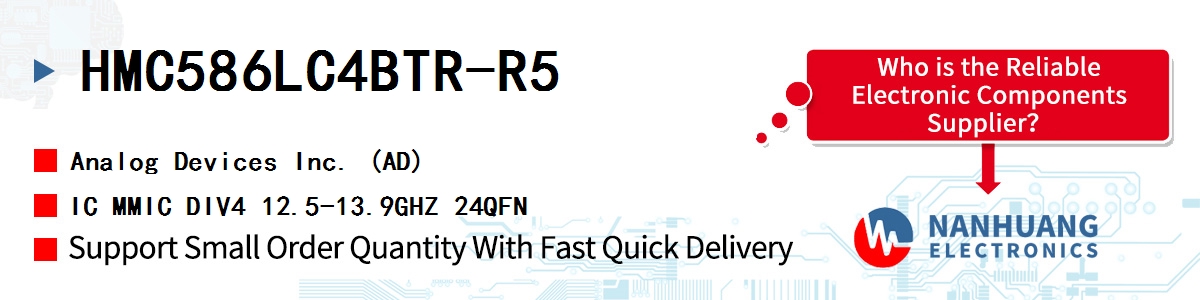 HMC586LC4BTR-R5 ADI IC MMIC DIV4 12.5-13.9GHZ 24QFN