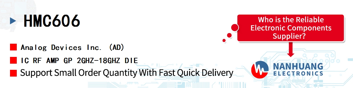 HMC606 ADI IC RF AMP GP 2GHZ-18GHZ DIE