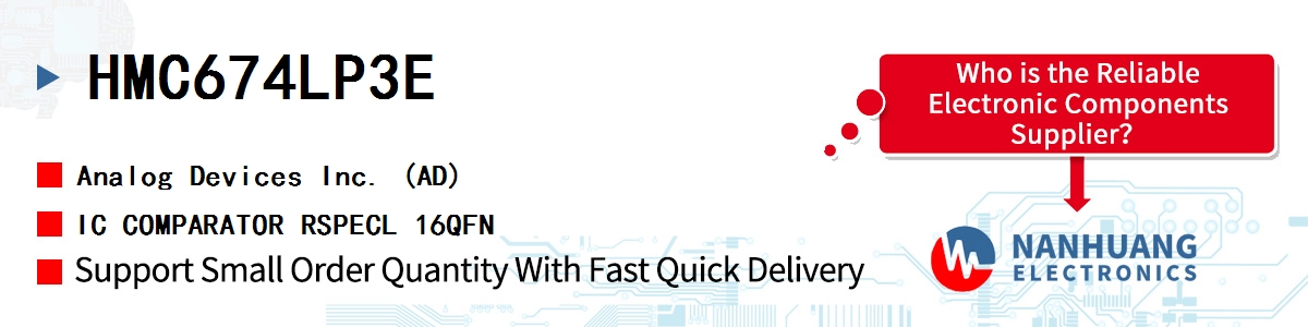 HMC674LP3E ADI IC COMPARATOR RSPECL 16QFN