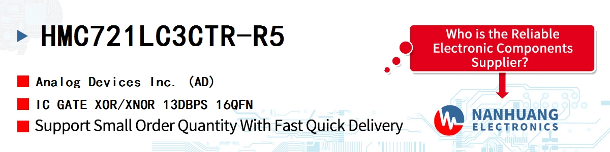 HMC721LC3CTR-R5 ADI IC GATE XOR/XNOR 13DBPS 16QFN