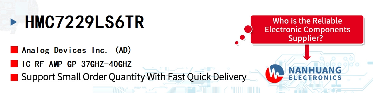 HMC7229LS6TR ADI IC RF AMP GP 37GHZ-40GHZ